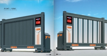 Cổng trượt xếp hợp kim nhôm 45/46