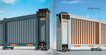 Cổng trượt xếp hợp kim nhôm 37/38